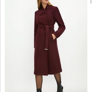 Coast Burgundy Wool Wrap Coat